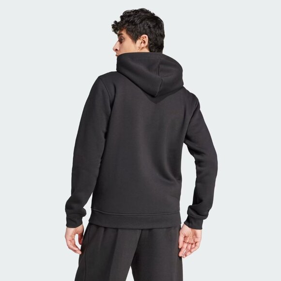 Adidas Trefoil Essentials Full-Zip Hoodie in Black Size Medium - Picture 3 of 8